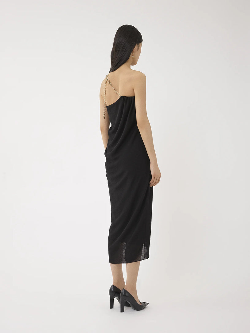 One-shoulder midi dress