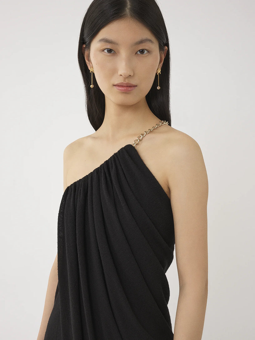 One-shoulder midi dress