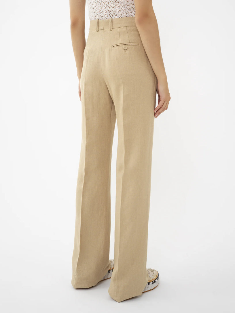 High-waisted tailored trousers