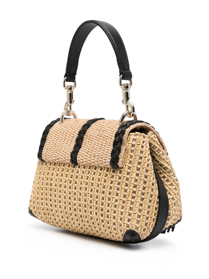 Penelope Mini shoulder bag in raffia