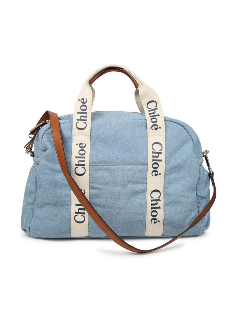 Denim changing bag