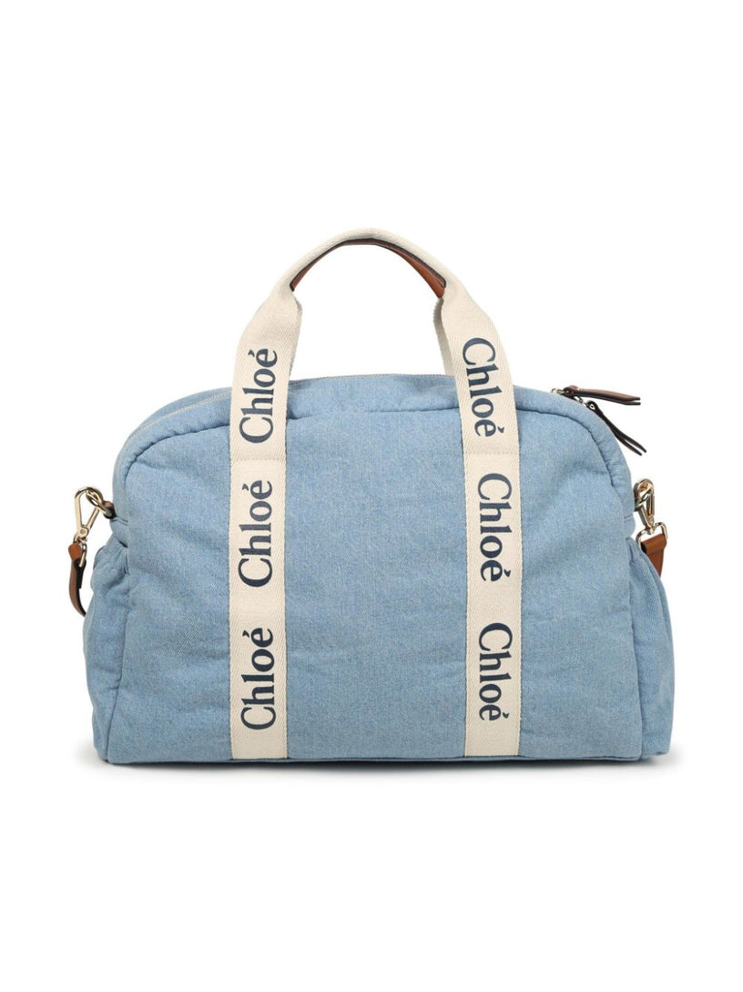 Denim changing bag