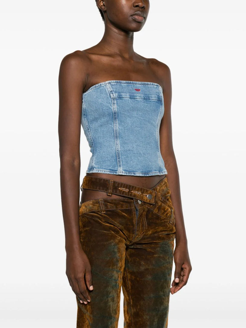 De-Ville denim bustier top