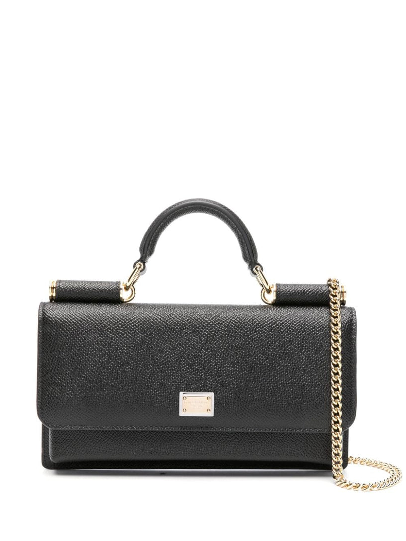 Mini bag in dauphine calf leather