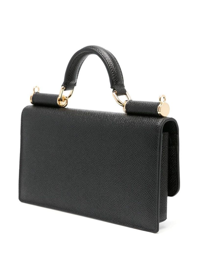 Mini bag in dauphine calf leather