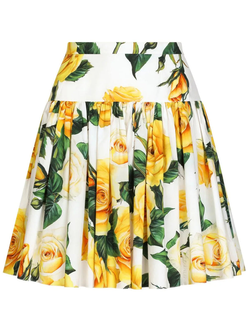 Dolce & Gabbana Skirt with yellow rose print