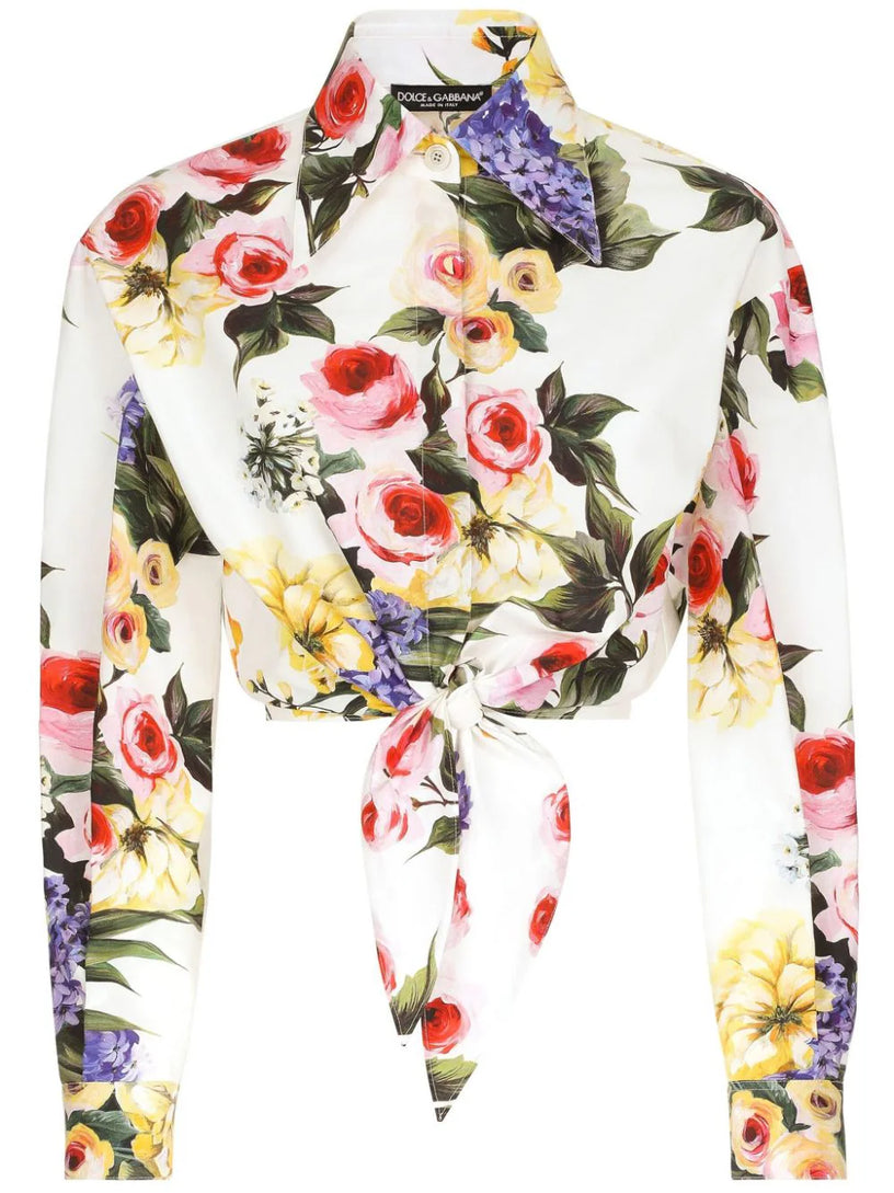 Camicia con stampa giardino