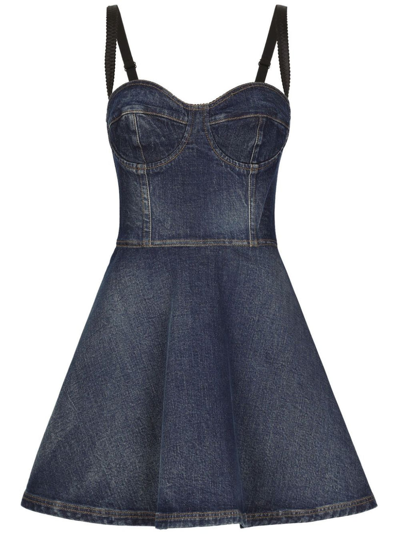 Short denim corset dress