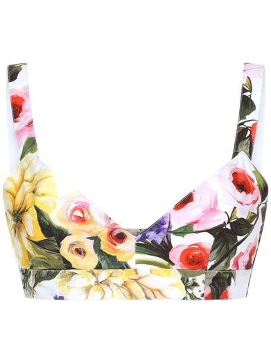 Bralette with garden print