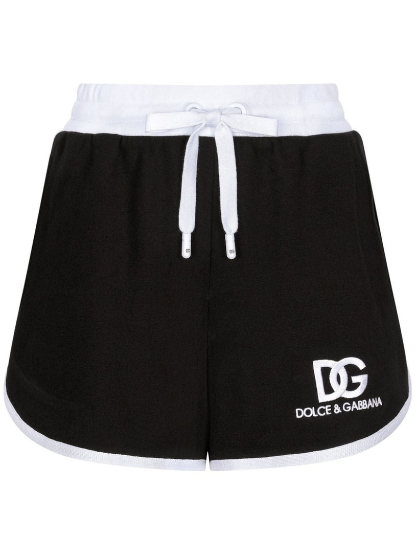 Dolce & Gabbana Cotton jersey shorts with dg logo embroidery