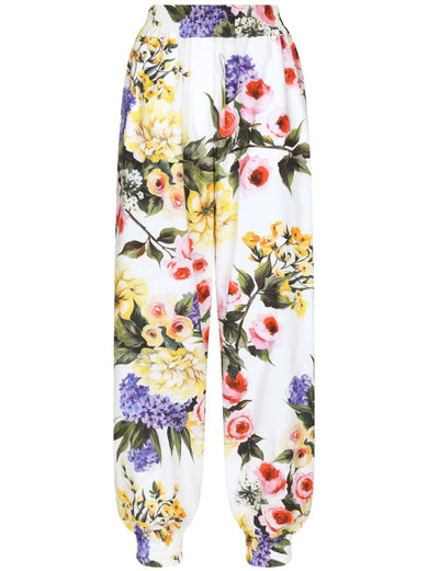 Garden-print balloon pants