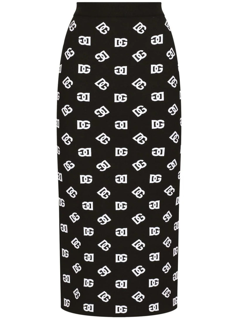 Skirt with jacquard DG logo