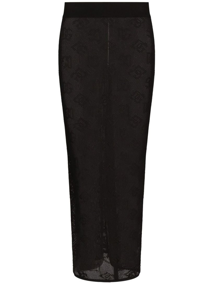 Dolce & Gabbana Pencil skirt with jacquard dg logo