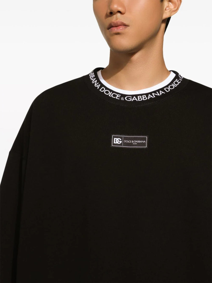 Round-neck sweatshirt with Dolce&Gabbana logo