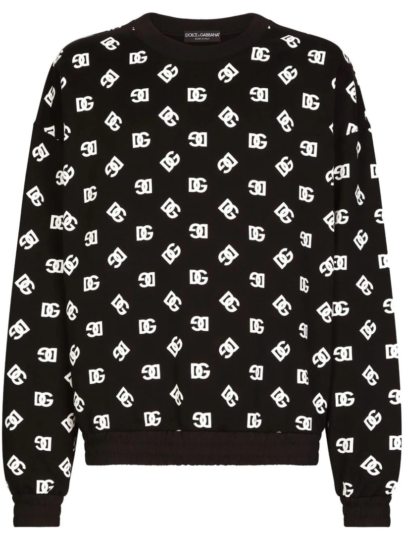 Round-neck sweatshirt with DG Monogram print