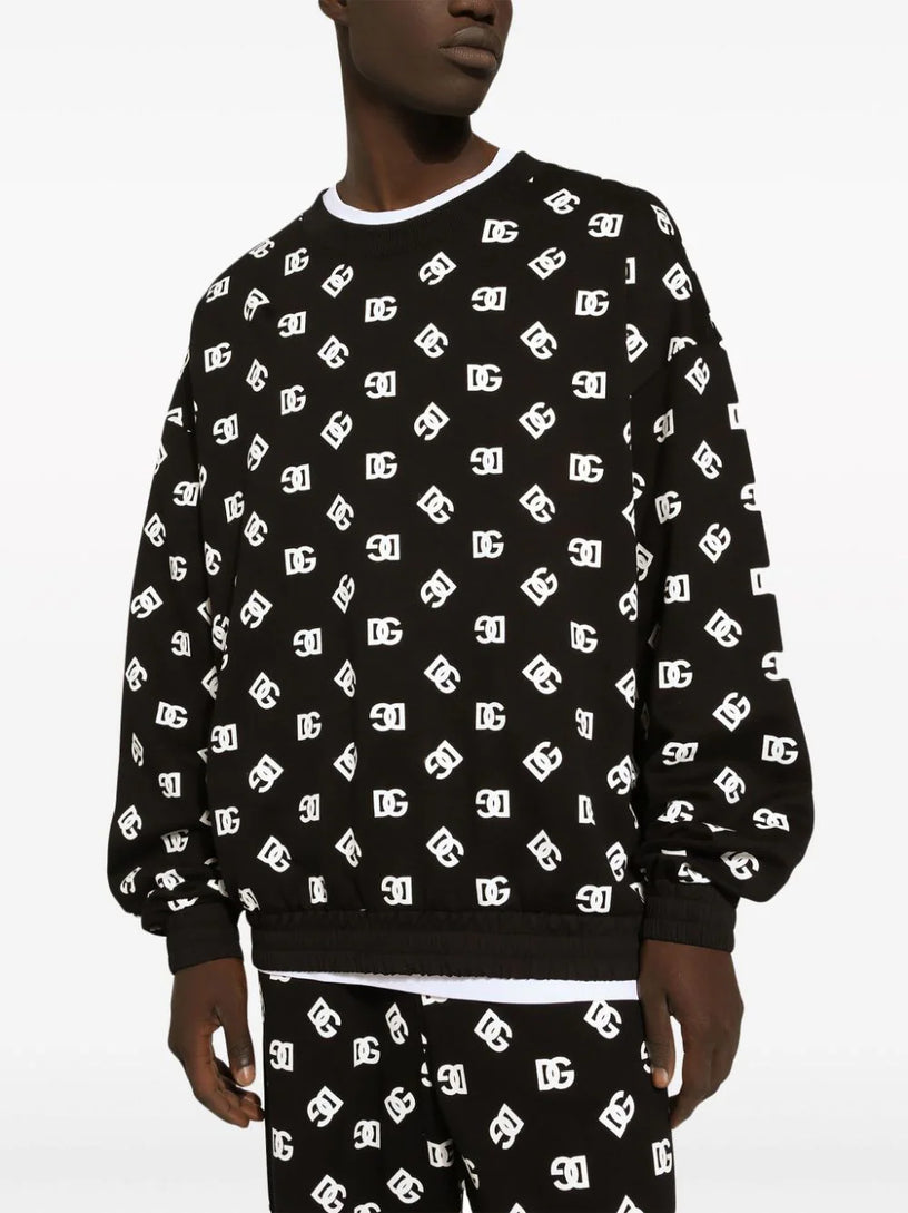 Round-neck sweatshirt with DG Monogram print