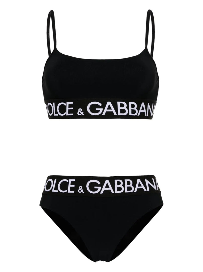 Dolce & Gabbana Logo-band bralette bikini