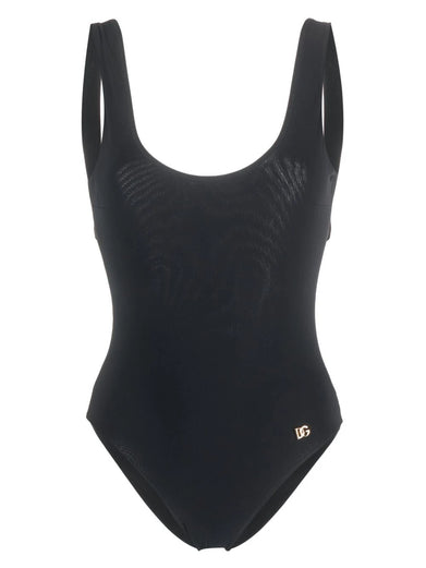 Racer-style one-piece swimsuit