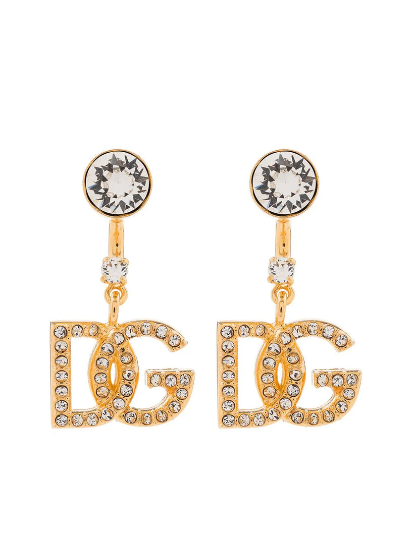 Dolce & Gabbana Earrings with dg logo and rhinestones