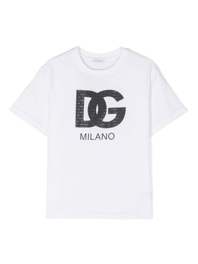 Cotton jersey T-shirt with DG logo print