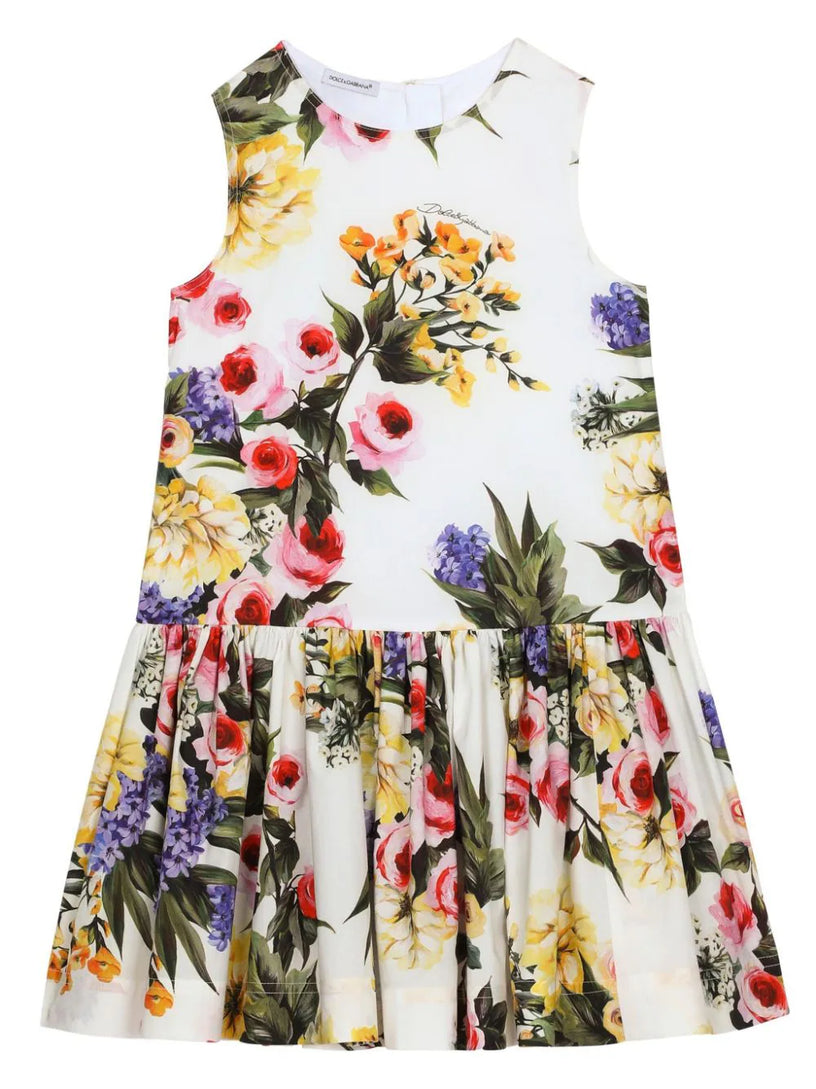 Dress with all-over garden print