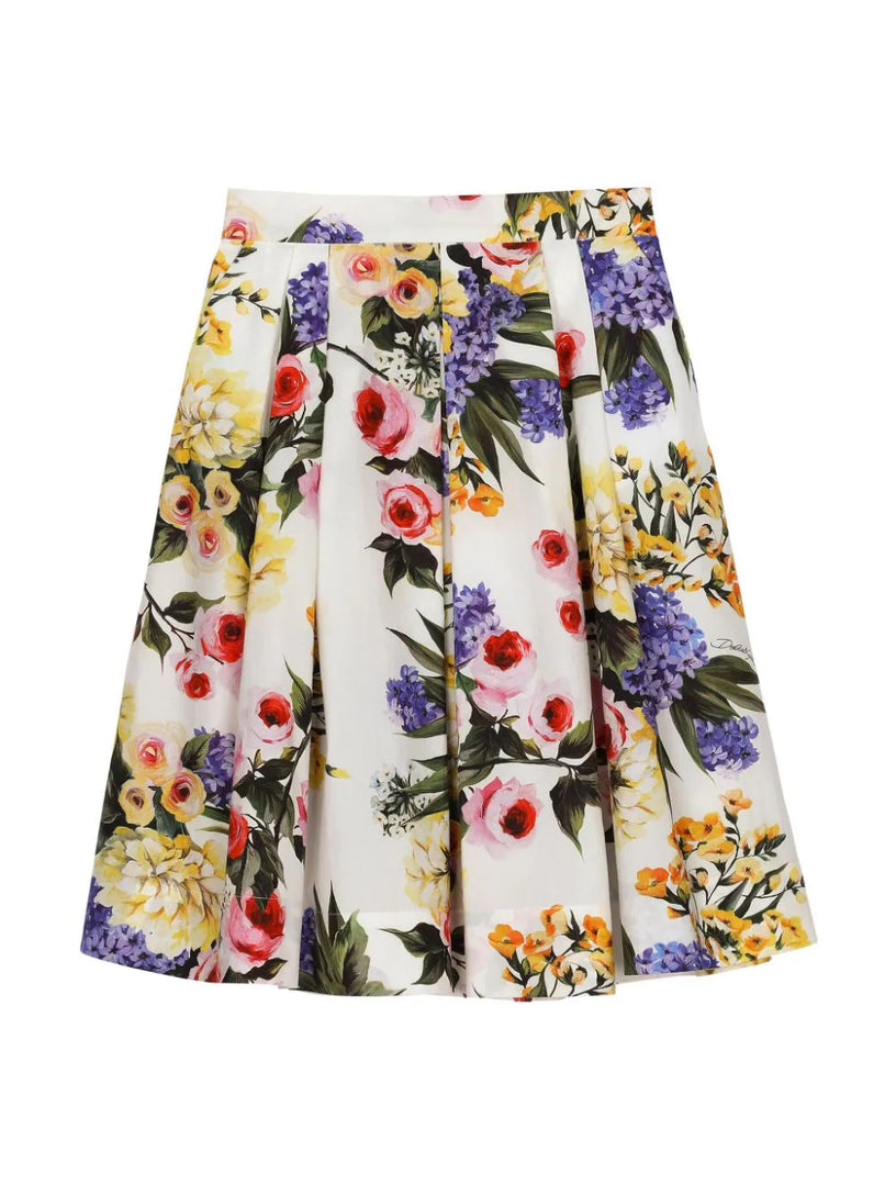 Skirt with garden print