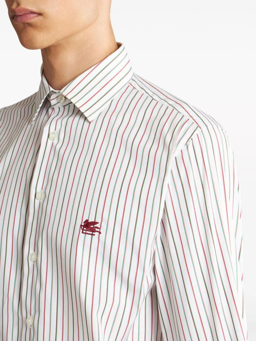 Striped shirt with logo