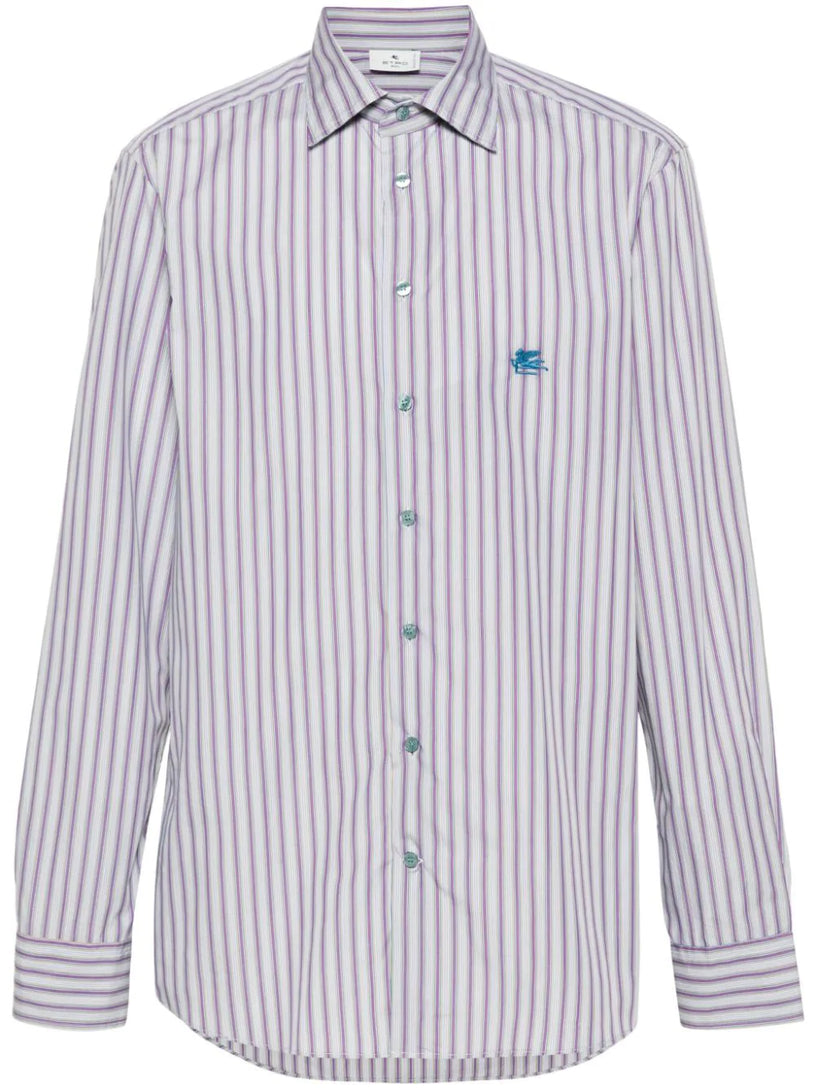 ETRO Striped shirt with logo