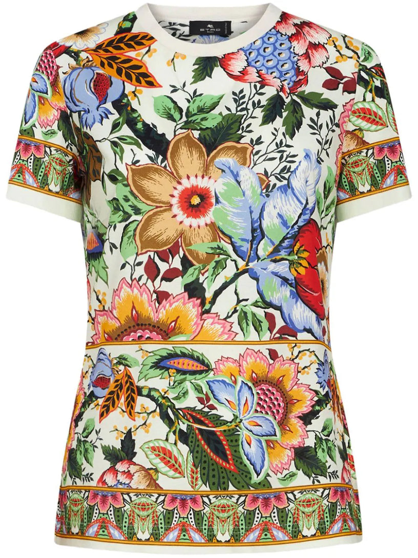 ETRO Multicoloured bouquet t-shirt