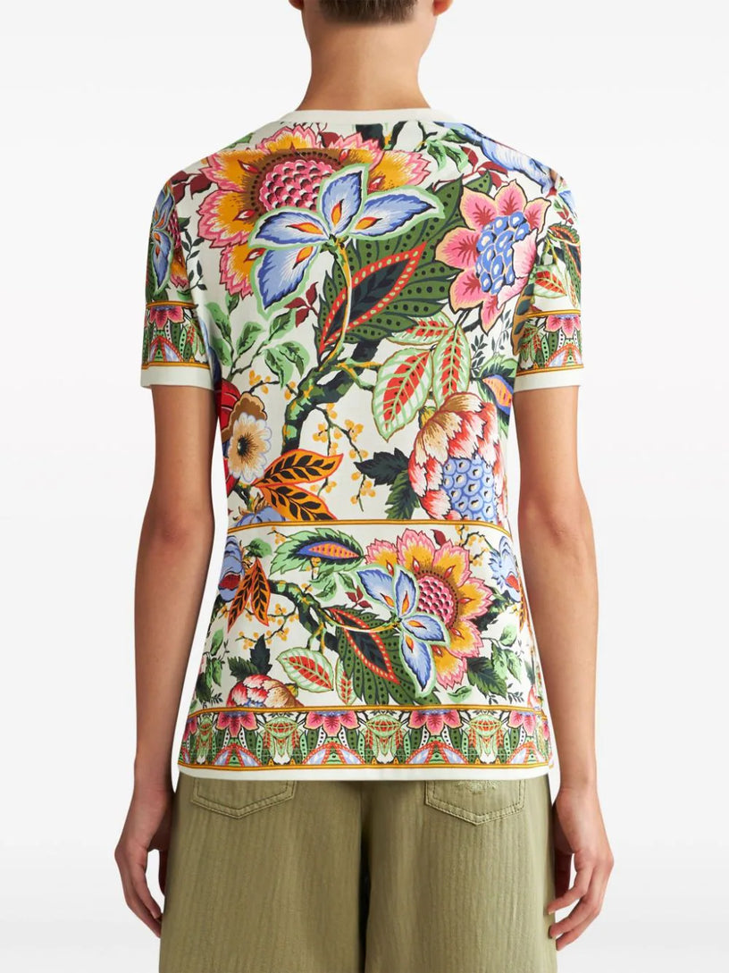 Multicoloured bouquet t-shirt