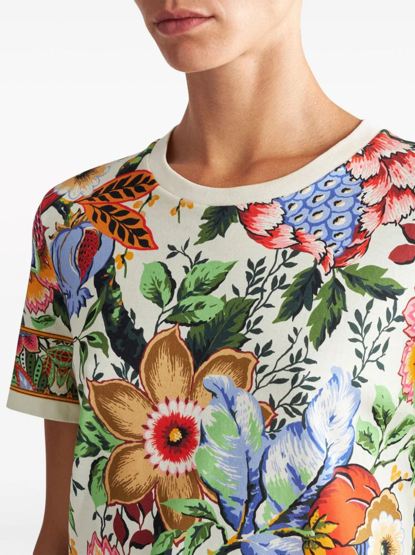 Multicoloured bouquet t-shirt