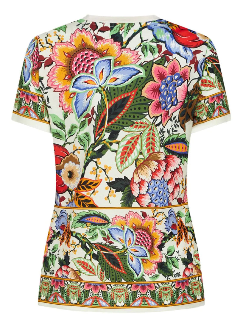 Multicoloured bouquet t-shirt