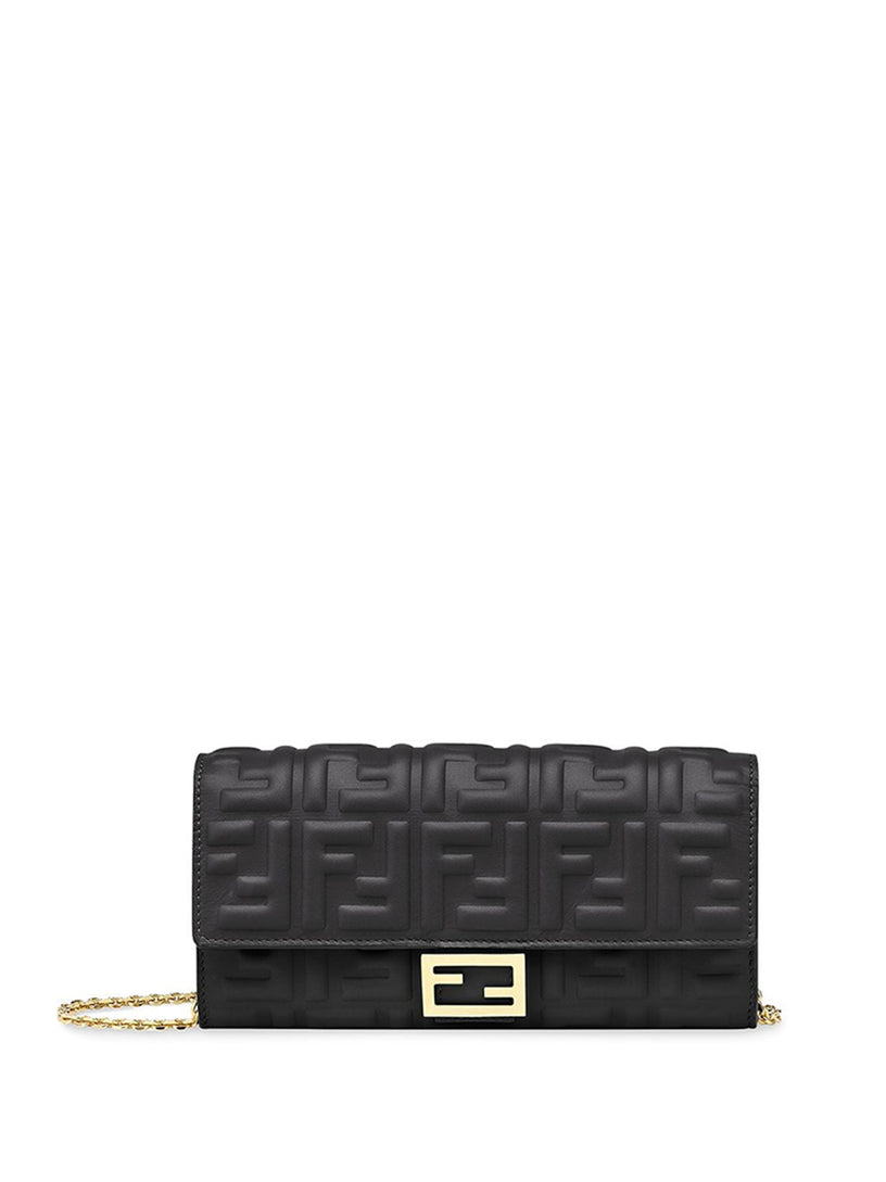 FENDI Baguette continental wallet with chain