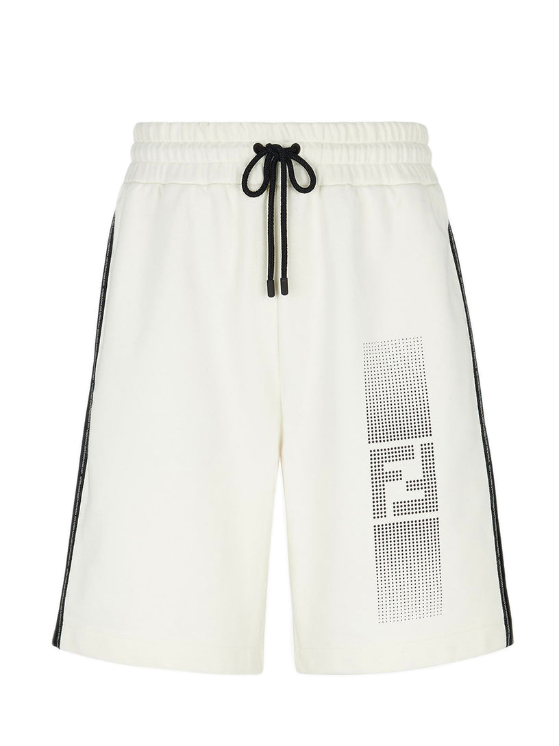 FENDI White cotton shorts