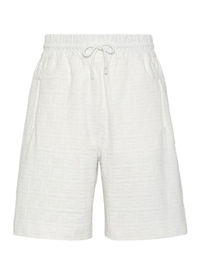 Short trousers in white FF cotton