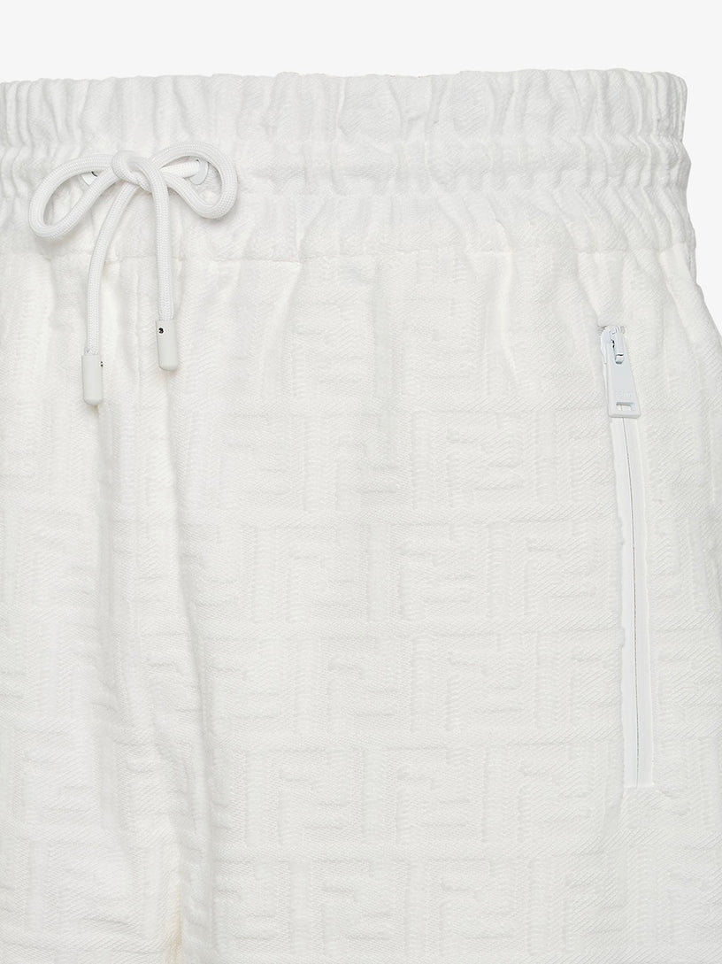 Short trousers in white FF cotton