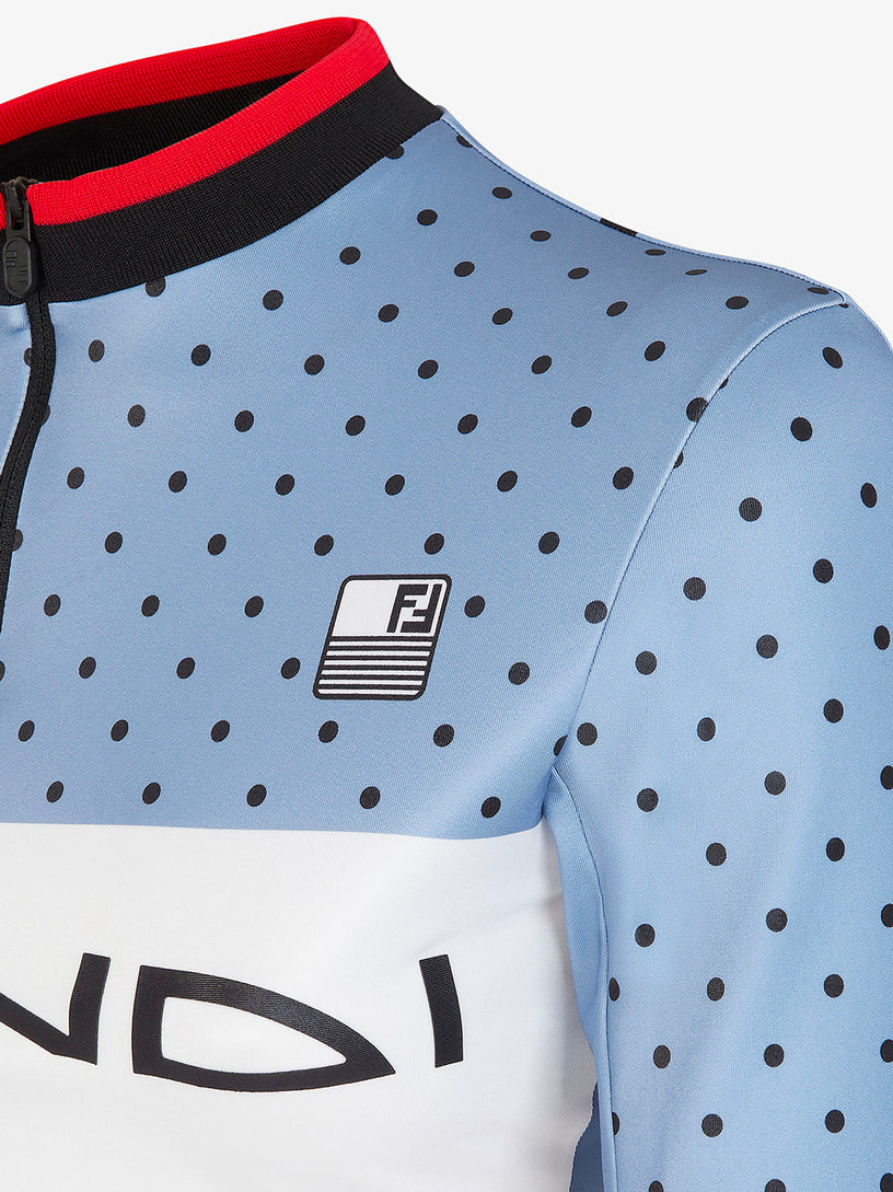 Light blue polka dot Lycra® top