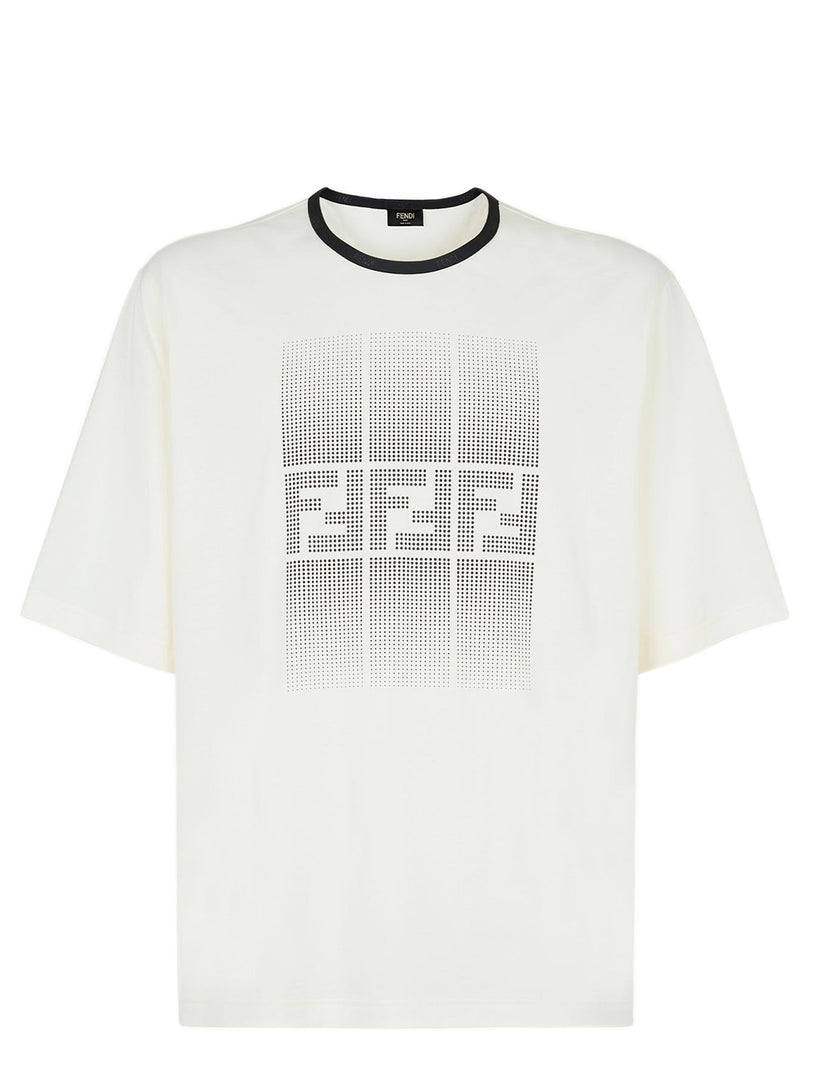 FENDI White cotton t-shirt