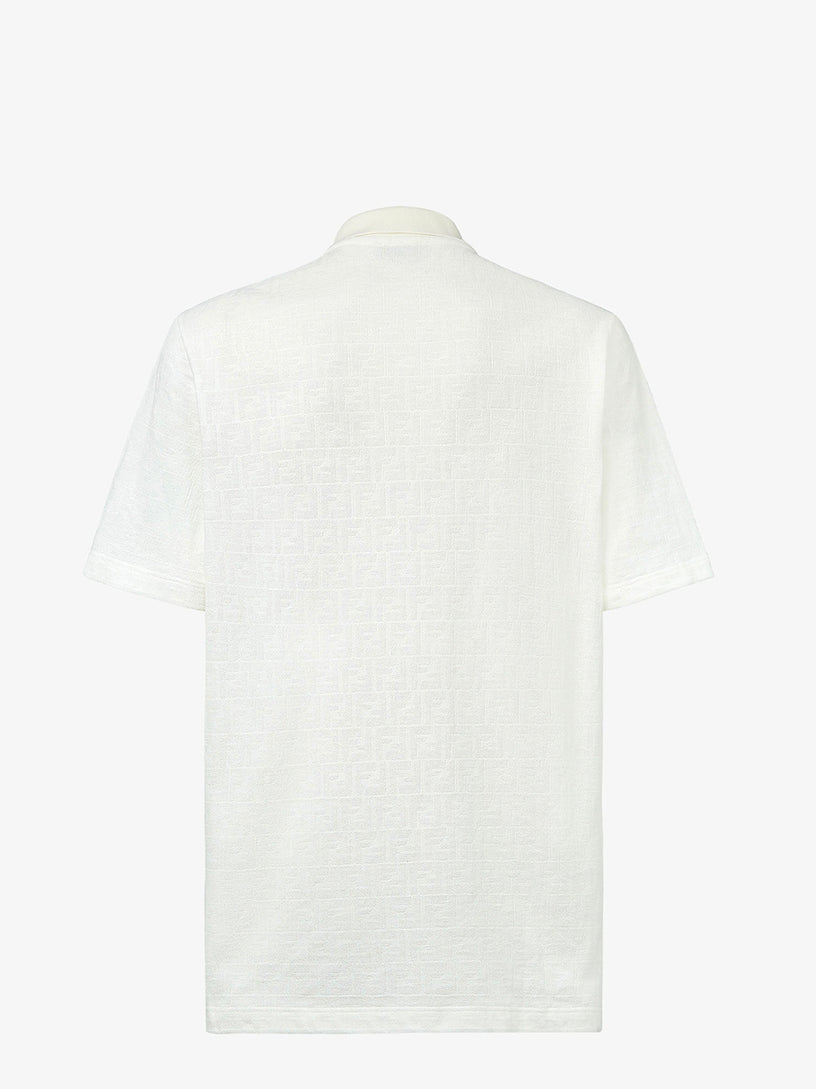 White FF Piquet polo shirt