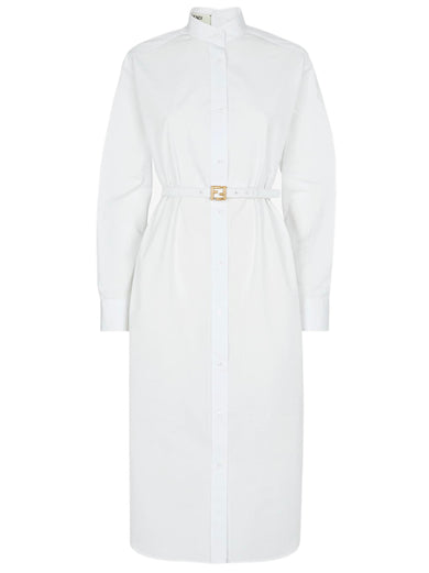 White poplin dress