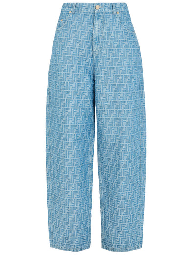 Light blue FF denim trousers