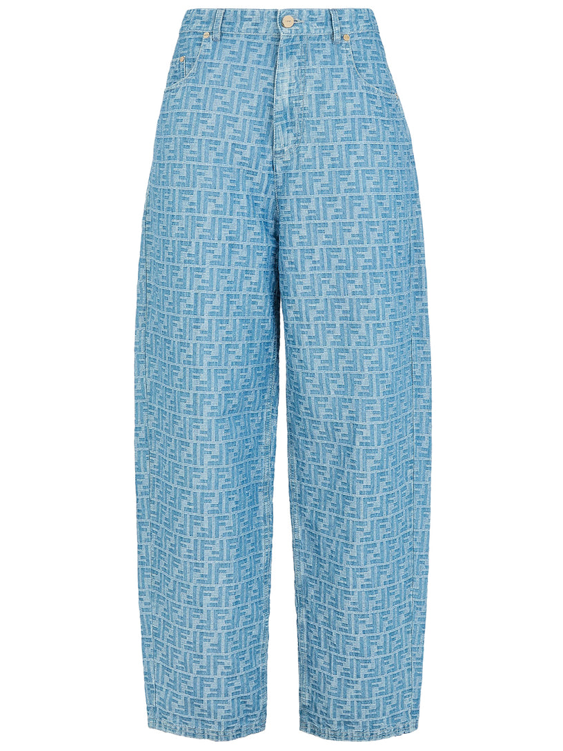 Light blue FF denim trousers