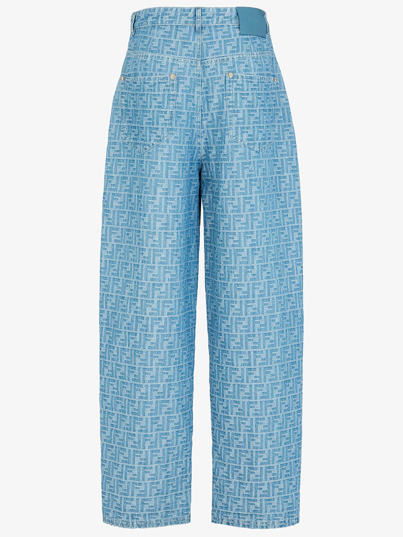 Light blue FF denim trousers