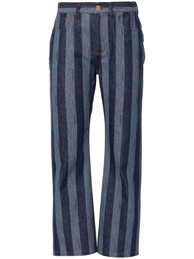 Blue Pequin denim trousers