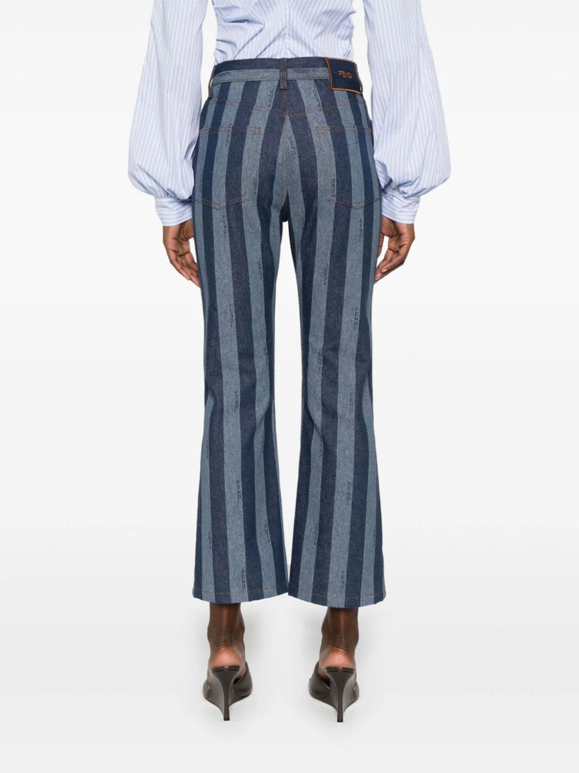 Blue Pequin denim trousers