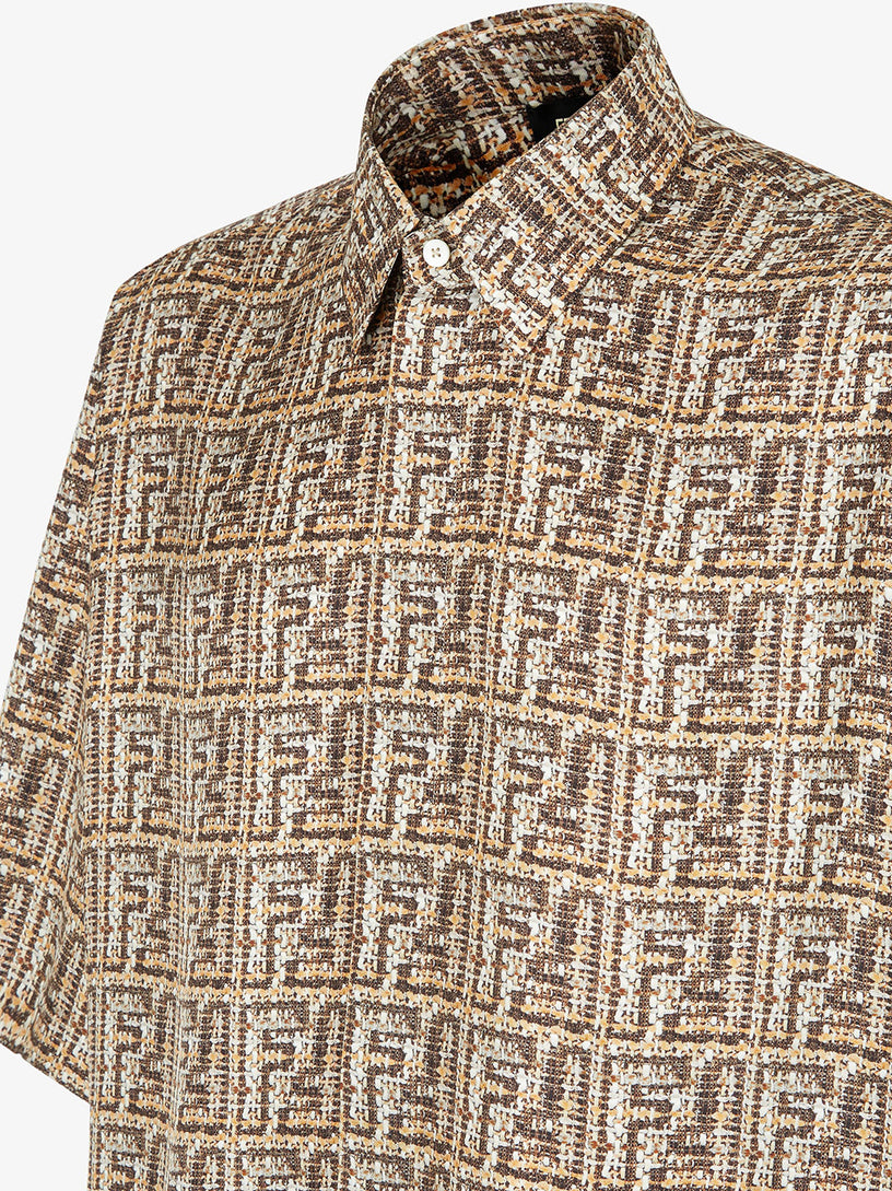 Beige FF silk shirt