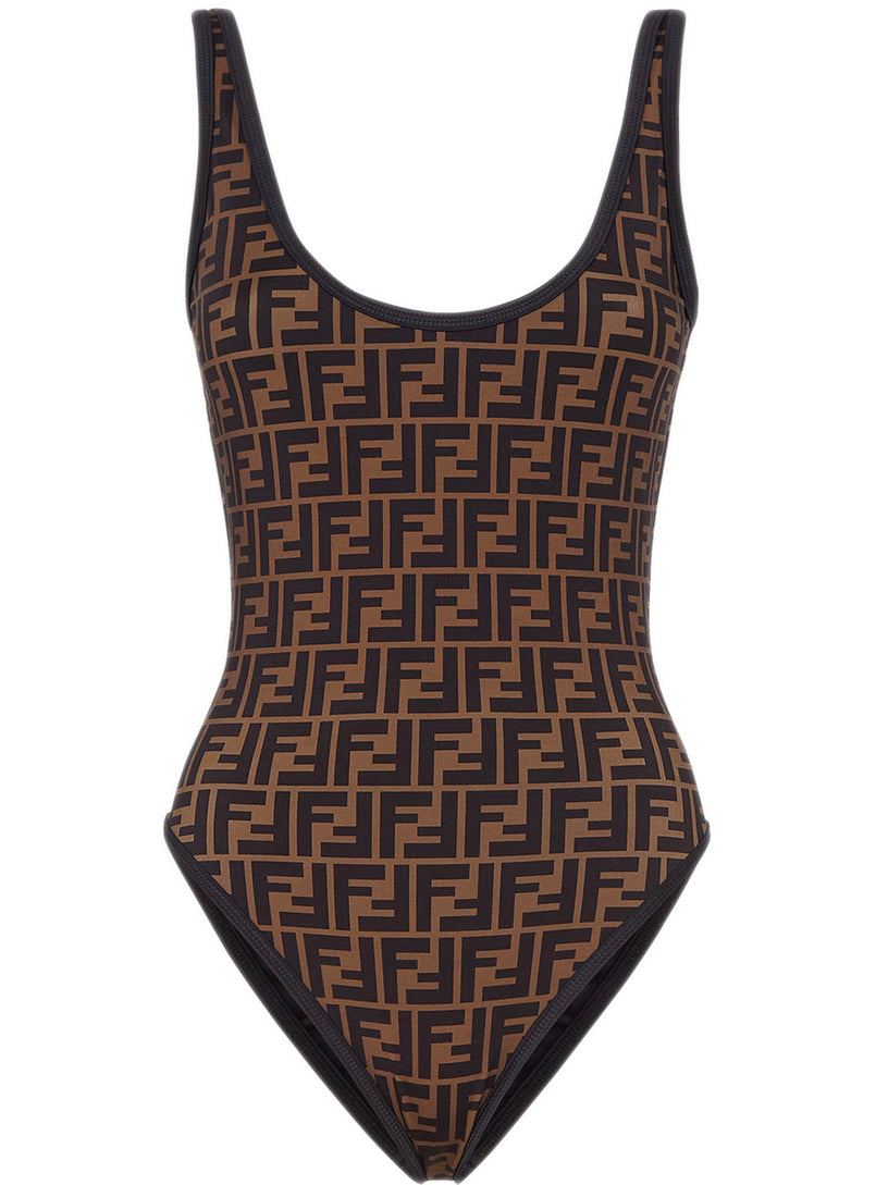 Brown Lycra® swimsuit