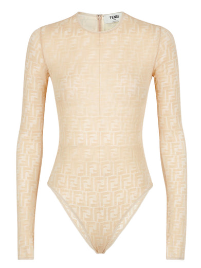 Beige lace bodyswim