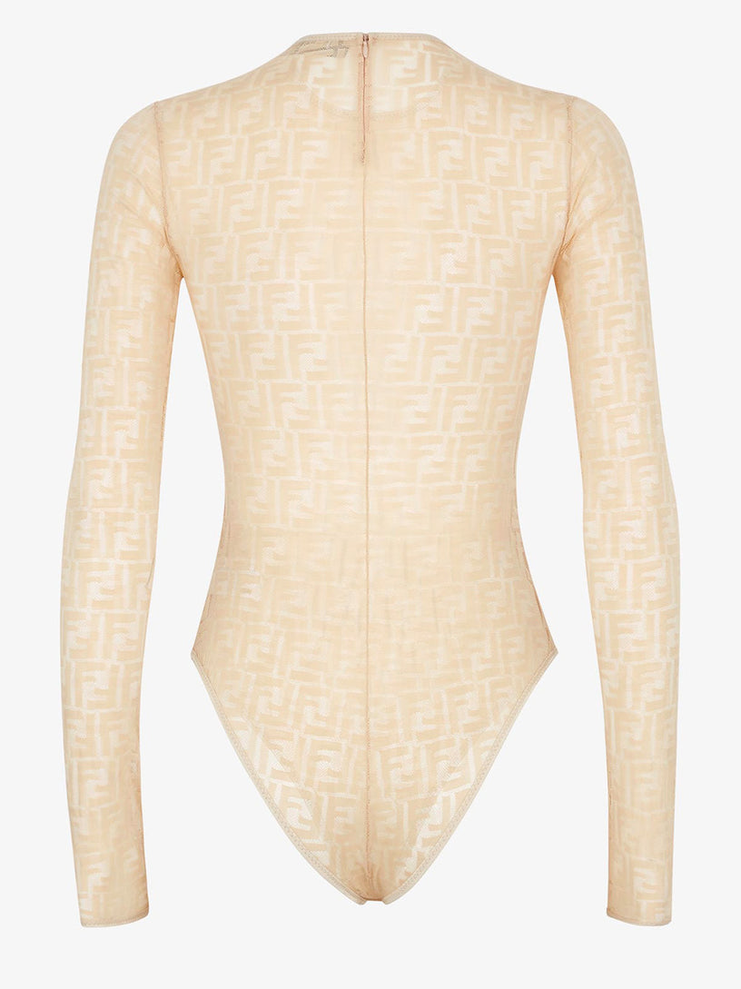 Beige lace bodyswim