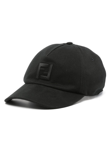 Baseball cap in black cotton